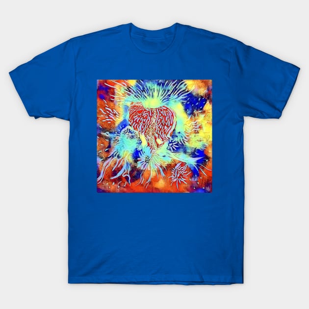 Rainbow Fusion Anemone T-Shirt by Minxylynx4